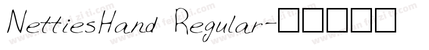 NettiesHand Regular字体转换